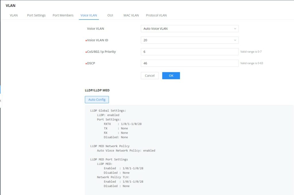 Auto voice VLAN - Documentation Center