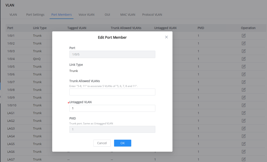 GWN780x(P) VLAN Port Settings (FP2A) - Documentation Center