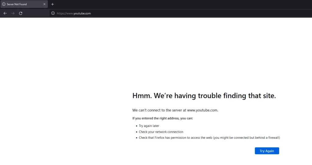 Youtube not accessible - Documentation Center