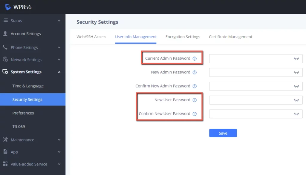 Admin Password - Documentation Center