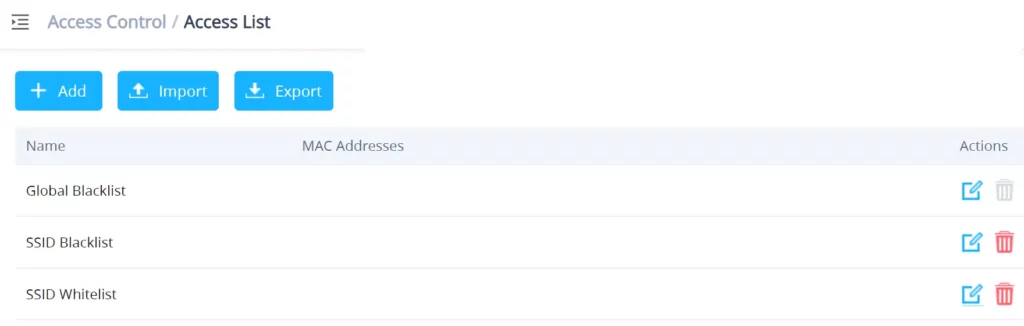 access-list - Documentation Center
