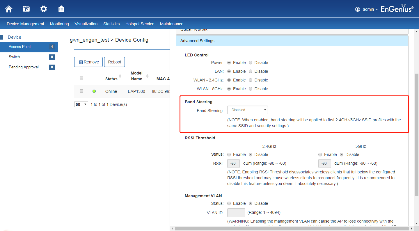 ezMaster-Band-Steering - Documentation Center
