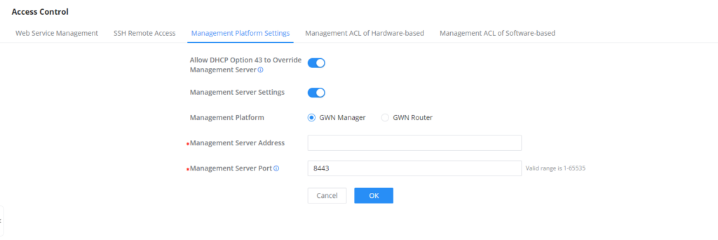 GWN78xx(P) Basic Settings page (revision) - Documentation Center