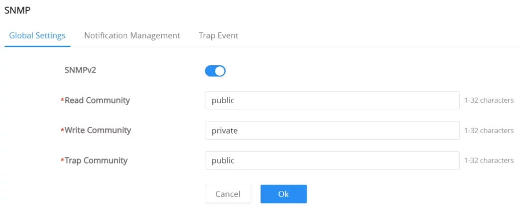 SNMP-Global-settings - Documentation Center