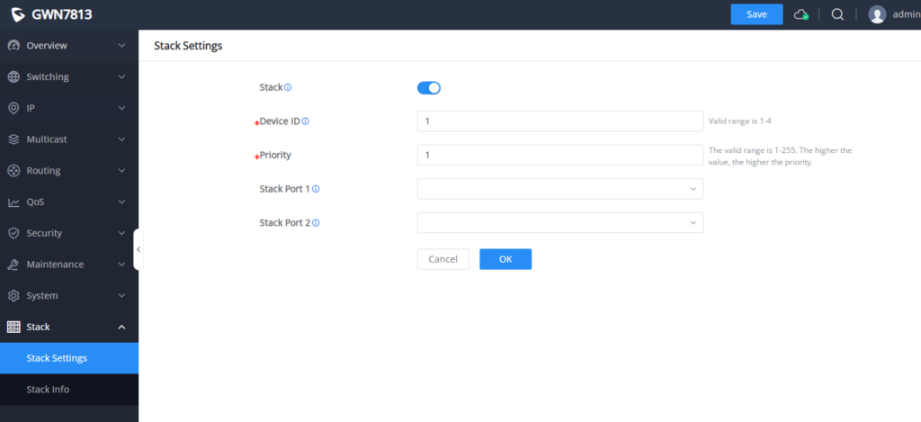 Stack Settings Configuration - Documentation Center