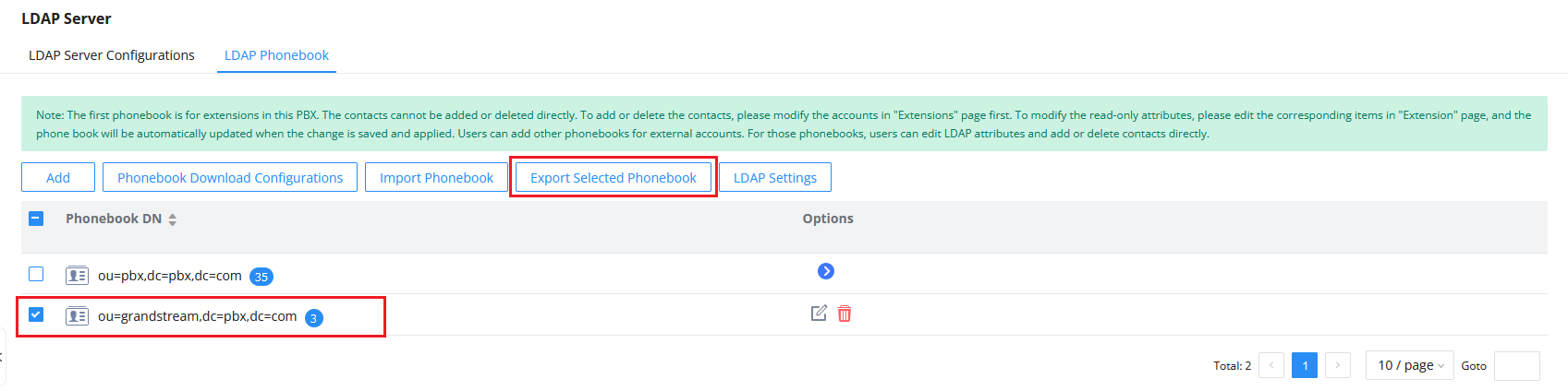 Export-Phonebook - Documentation Center