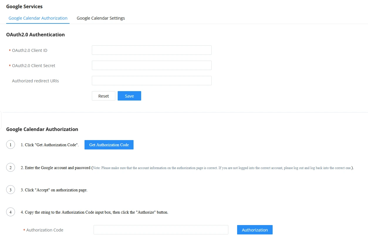 Google-Calendar-Auh - Documentation Center