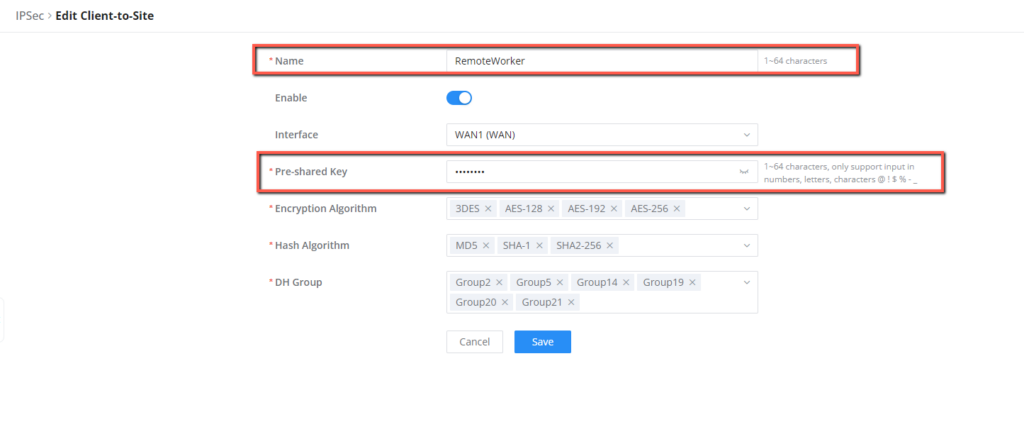 IPSEC VPN Server - Documentation Center