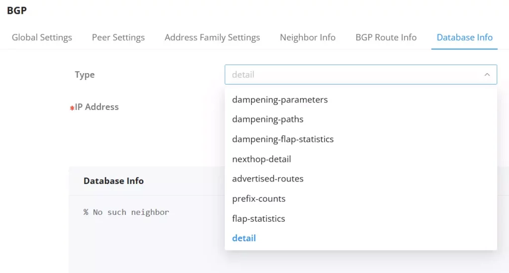 bgp-database-info - Documentation Center