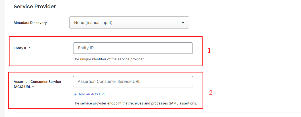 13-Service Provider Entity ID and ACS URL - Documentation Center