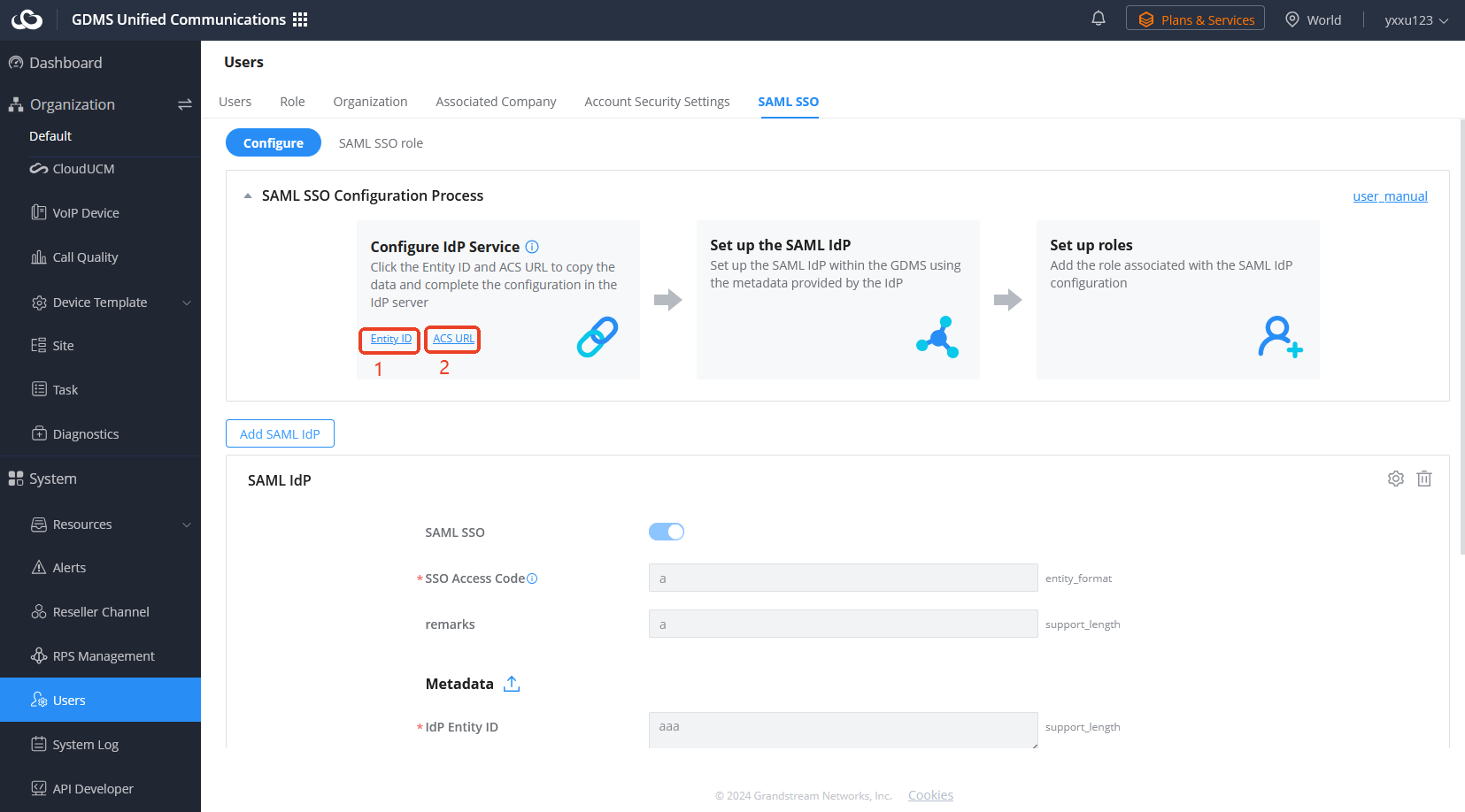 15-SAML SSO GDMS - Documentation Center