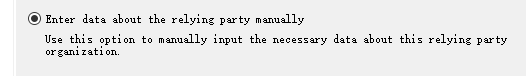 4-Enter Data About the Relying Party Manually - Documentation Center