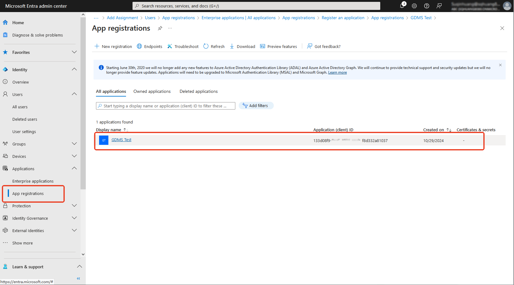 5-App registration (GDMS) - Documentation Center