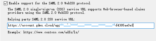 6-Enable support for the SAML 2.0 webSSO - Documentation Center