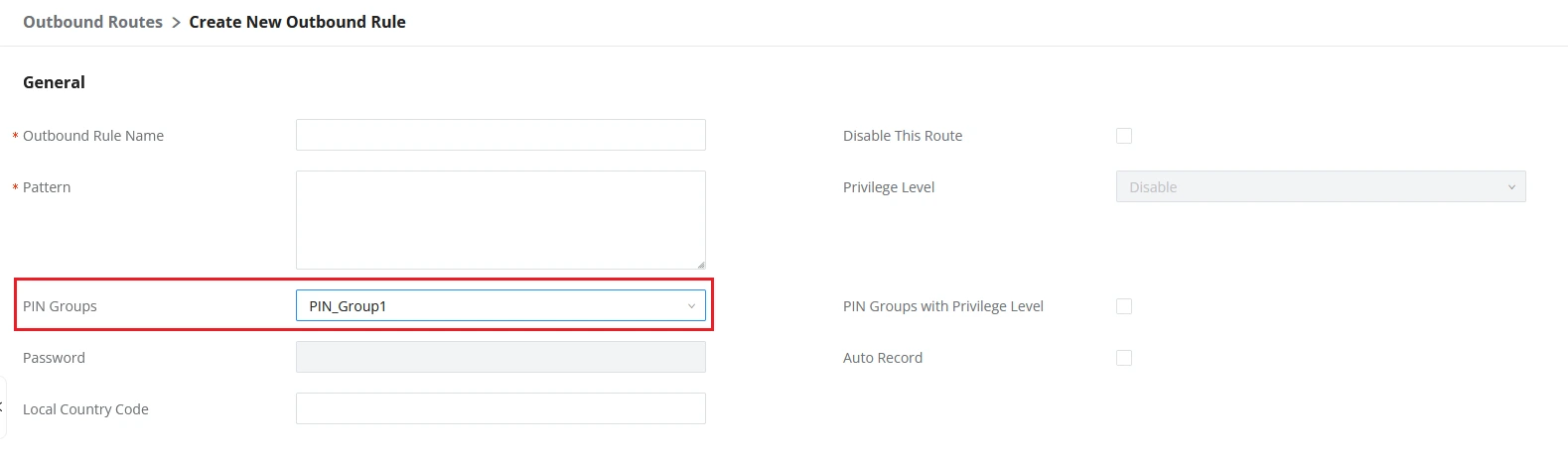 Choosing-PIN-Group - Documentation Center