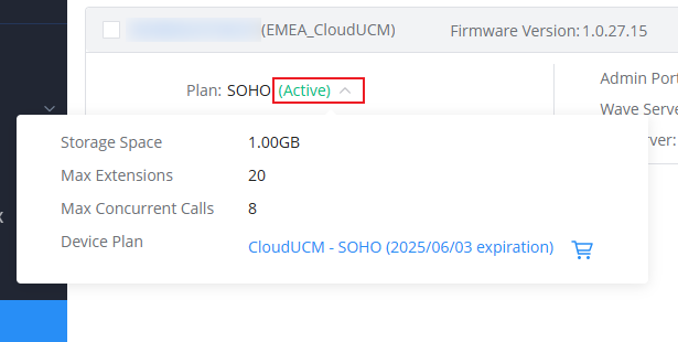 CloudUCM Plan - Documentation Center