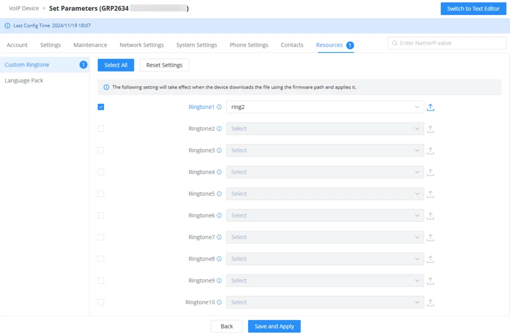 Custom Ringtone Resources - Documentation Center