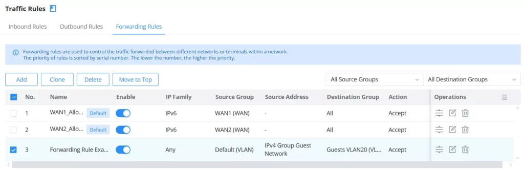 Traffic-Rule-Forwarding-rules - Documentation Center