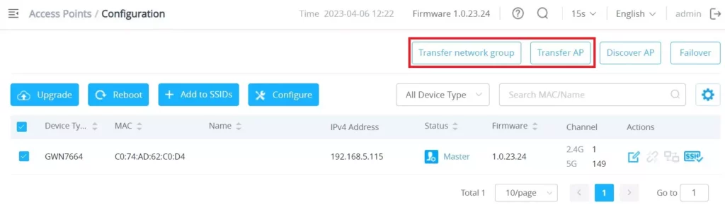 Access-points-configuration-page - Documentation Center