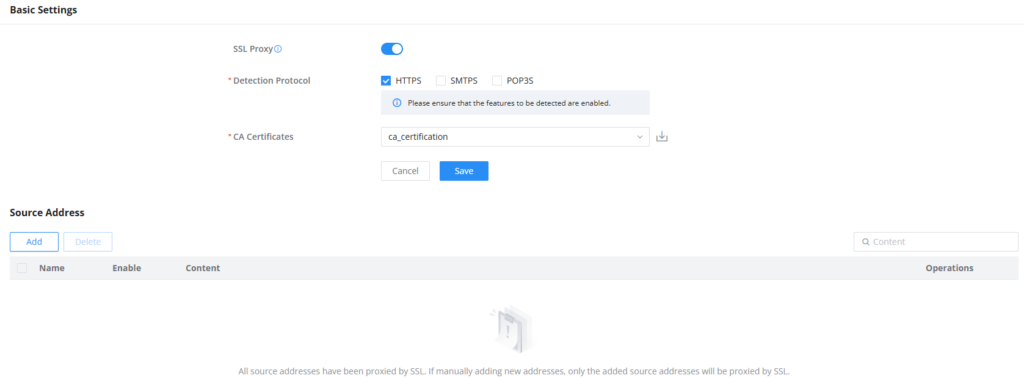 Enabling SSL Proxy - Documentation Center