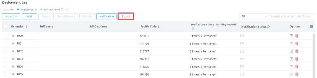Export Extensions - Documentation Center