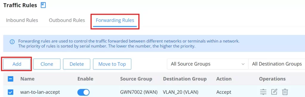Firewall-allow-wan-to-lan - Documentation Center