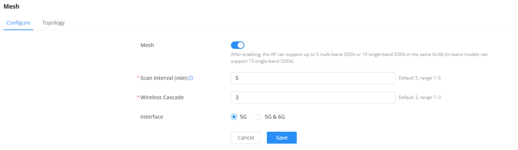 Mesh Configuration - Documentation Center