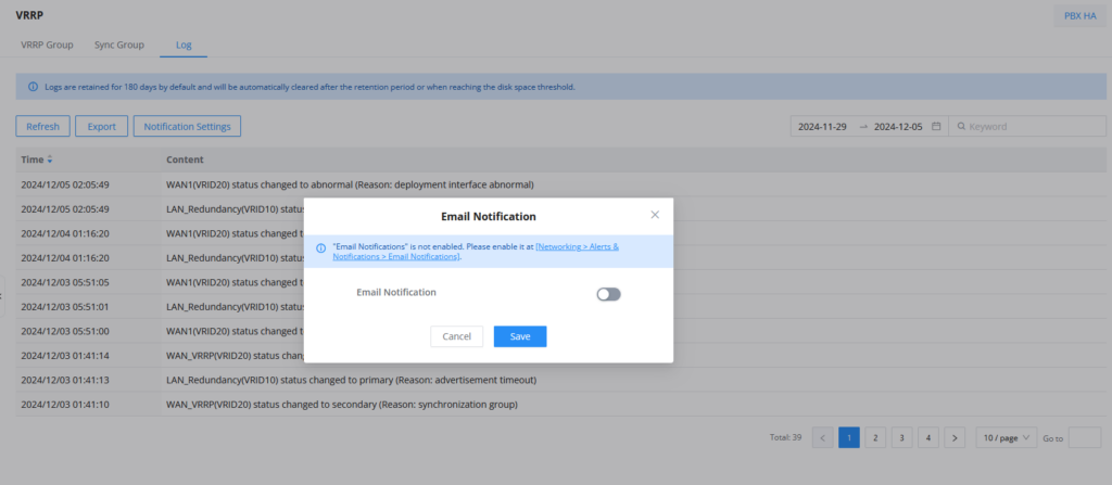 Notifications - Documentation Center
