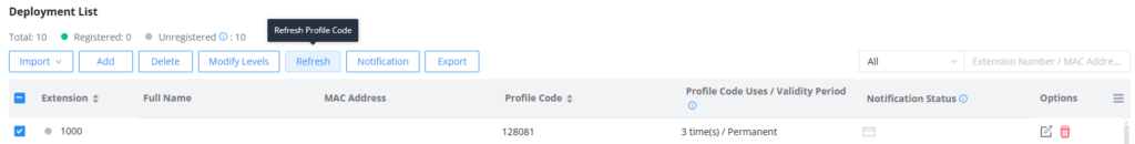 Refresh Profile Code - Documentation Center