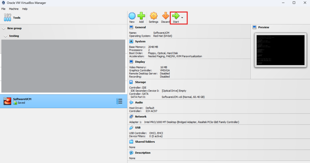 Start Virtual machine - Documentation Center