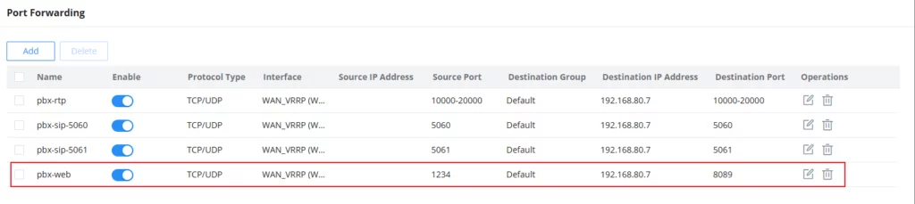 VRRP Port Forwarding - Documentation Center