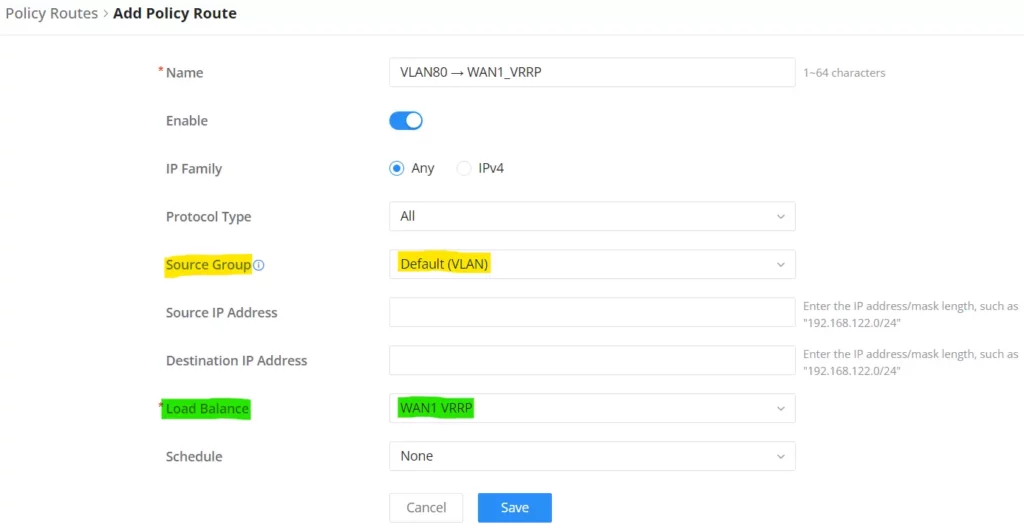 add-policy-route-vrrp - Documentation Center