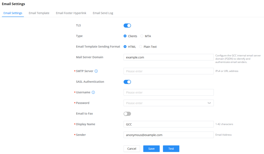 gcc_email_settings - Documentation Center