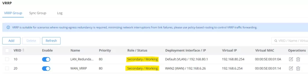 vrrp-secondary - Documentation Center