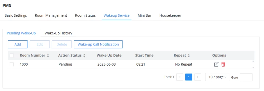 PMS Wakeup Service Pending Wakeup - Documentation Center