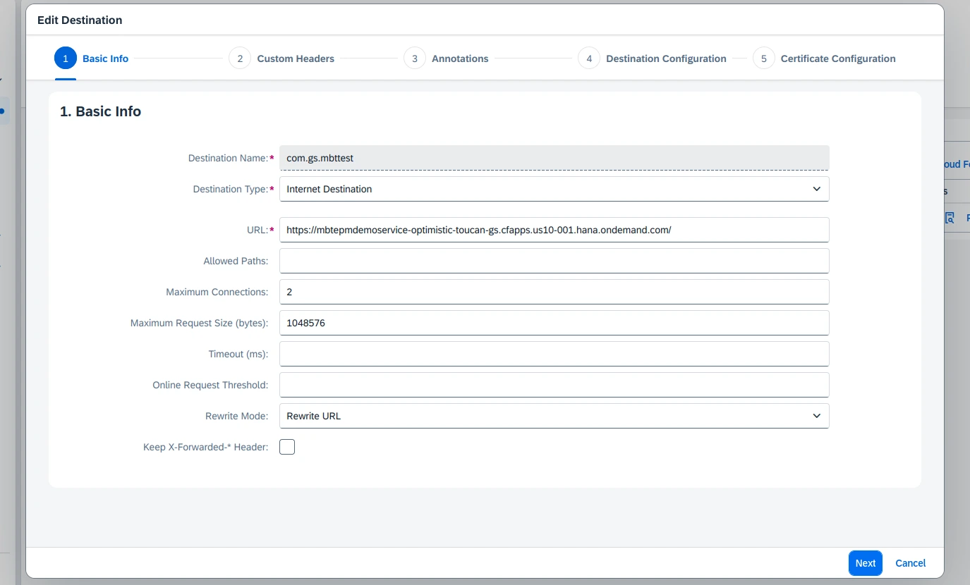 Add New Destination - Documentation Center