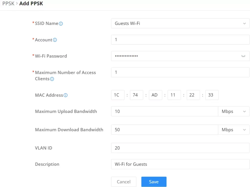 Add-ppsk-or-edit - Documentation Center