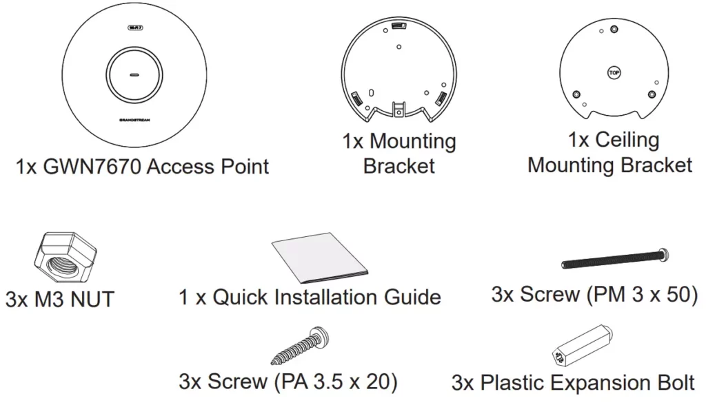 GWN7670-Package-content-1 - Documentation Center