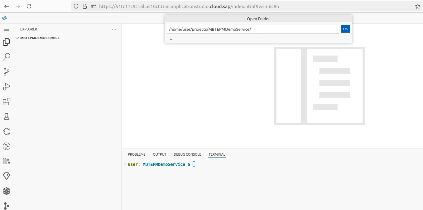 Open New Project Folder - Documentation Center