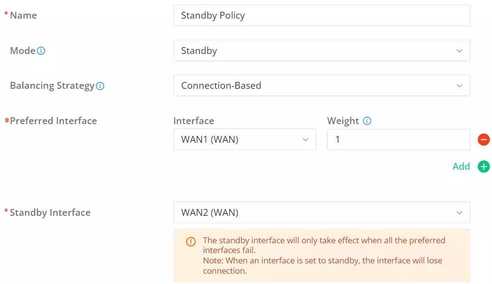 Standby-example - Documentation Center