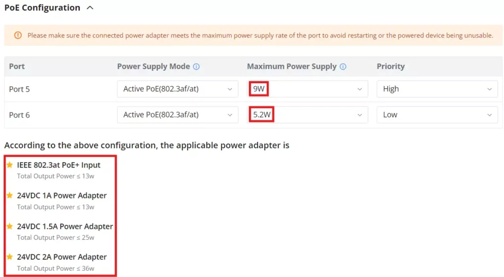 gwn700x-poe-configuraiton-setup - Documentation Center