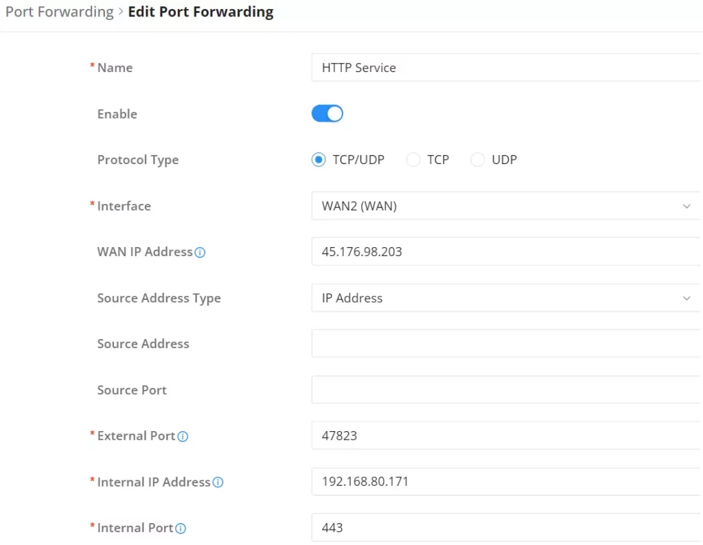 gwn700x-port-forwarding - Documentation Center