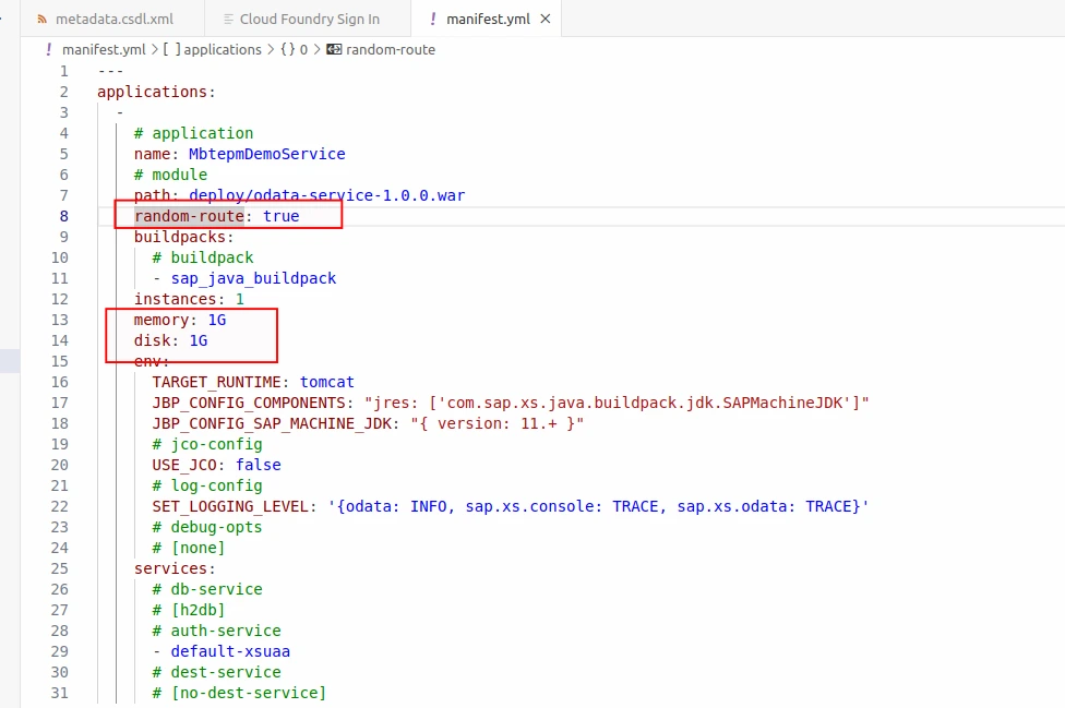manifest.yml - Documentation Center