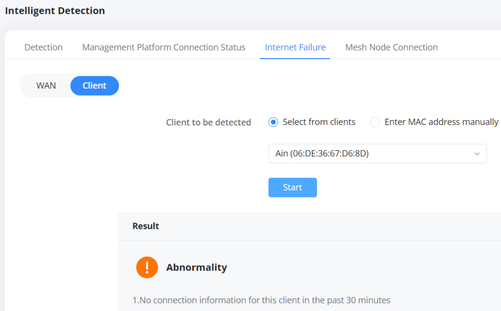 Intelligent-Detection-part-6-internet-failure-clicking-start-button-on-the-LAN - Documentation Center