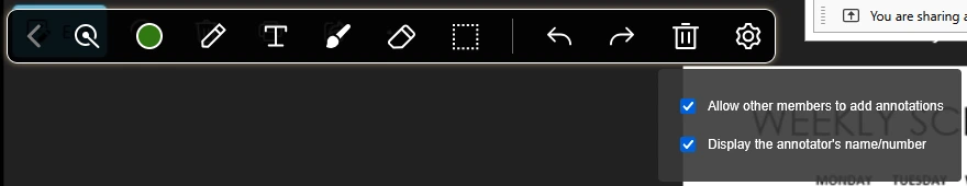 Screen Share Options - Documentation Center
