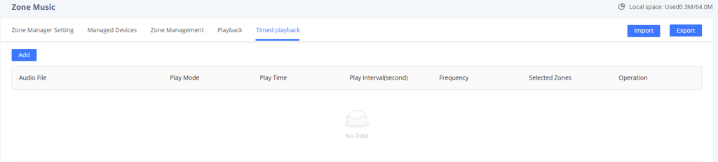 Timed Playback - Documentation Center