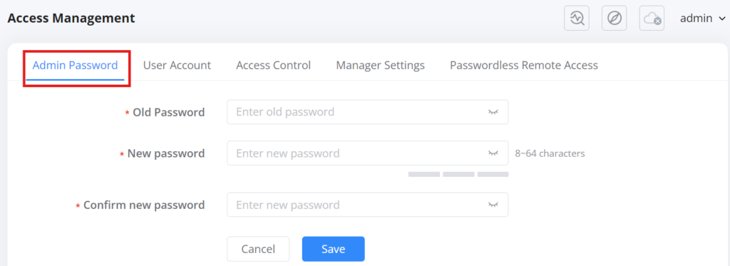 access-management-part-1-admin-password-tab - Documentation Center