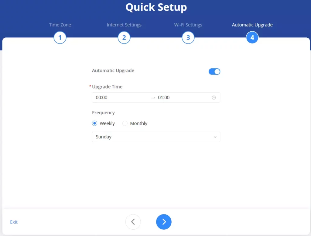 quick-setup-automatic-upgrade - Documentation Center