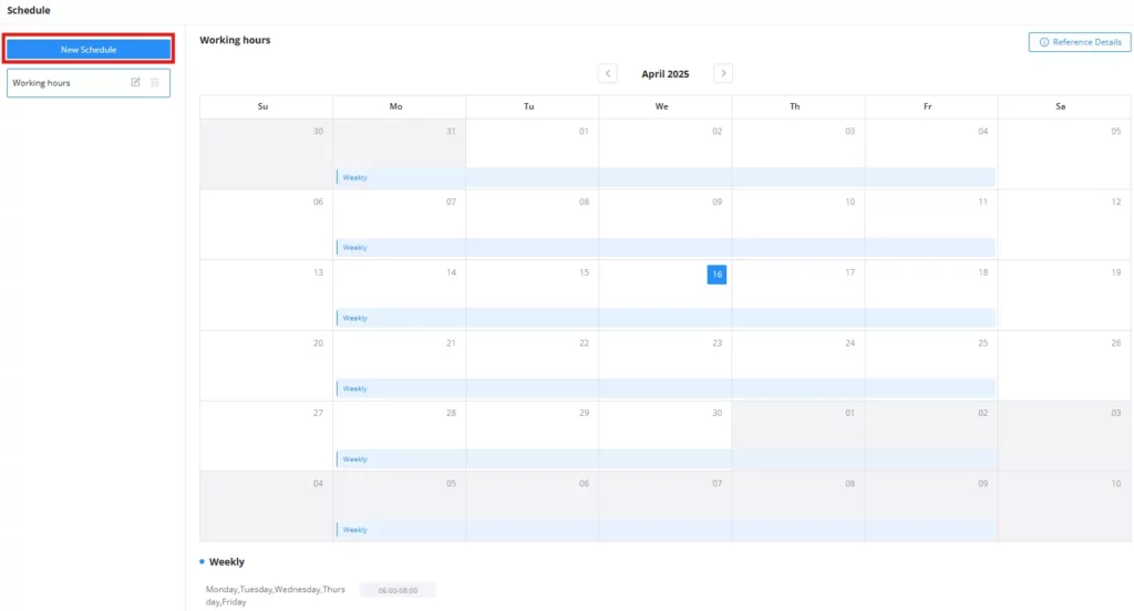 1-schedule-first-to-create-schedule-click-on-this-button-new-schedule - Documentation Center