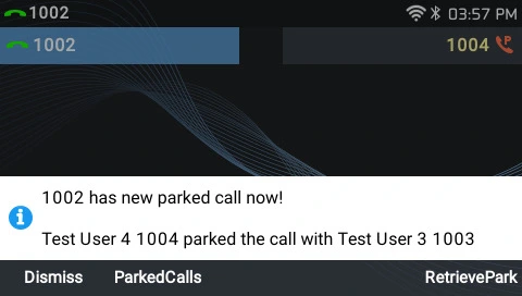 Call Park Notification - Documentation Center